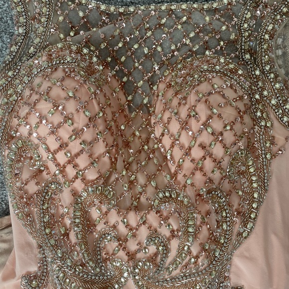 Angela & Alison gown. Size 10. Color Apricot - Picture 4 of 10